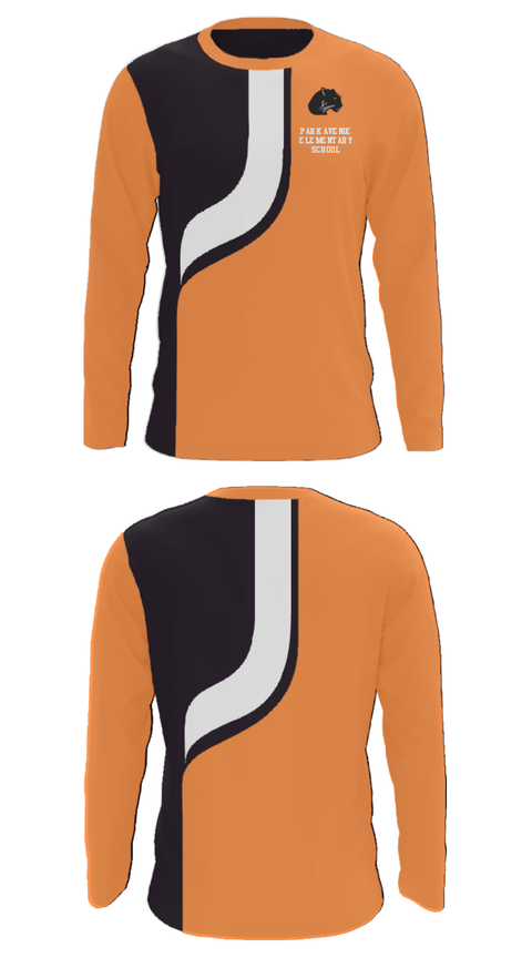 Long Sleeve Performance Shirt, Park Avenue Elementary School, Spirit Store, Teamtime, Team time, sublimation, custom sports apparel, team uniforms, spirit wear, spiritwear, sports uniforms, custom shirts, team store, custom team store, fundraiser sports, apparel fundraiser