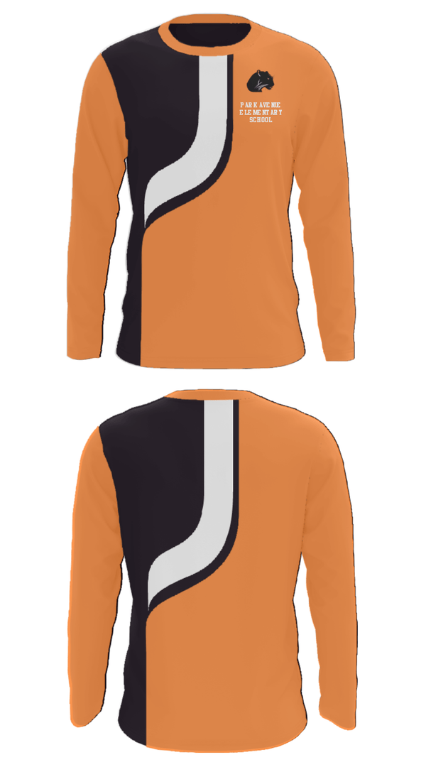 Long Sleeve Performance Shirt, Park Avenue Elementary School, Spirit Store, Teamtime, Team time, sublimation, custom sports apparel, team uniforms, spirit wear, spiritwear, sports uniforms, custom shirts, team store, custom team store, fundraiser sports, apparel fundraiser