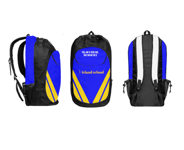 Gear Bag, Island School Swimming, Swimming, Teamtime, Team time, sublimation, custom sports apparel, team uniforms, spirit wear, spiritwear, sports uniforms, custom shirts, team store, custom team store, fundraiser sports, apparel fundraiser