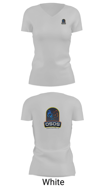 OSOS CONCRETE LLC 97572921 Women's Short Sleeve V-neck Shirt - 7