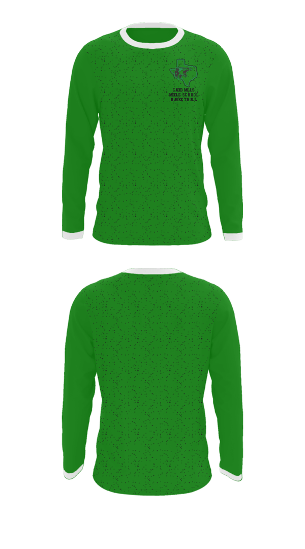 Long Sleeve Performance Shirt, Caddo Mills Middle School Basketball, Men's Basketball, Teamtime, Team time, sublimation, custom sports apparel, team uniforms, spirit wear, spiritwear, sports uniforms, custom shirts, team store, custom team store, fundraiser sports, apparel fundraiser
