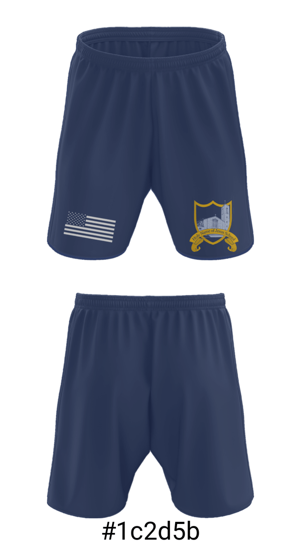 Athletic Shorts With Pockets, Holy Name Of Jesus School, Spirit Store, Teamtime, Team time, sublimation, custom sports apparel, team uniforms, spirit wear, spiritwear, sports uniforms, custom shirts, team store, custom team store, fundraiser sports, apparel fundraiser