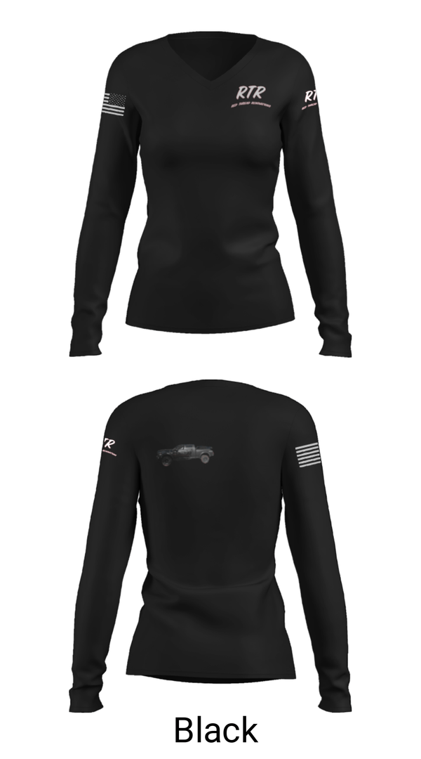 Women's Long Sleeve Vneck Shirt, Red Thread Renovations, , Teamtime, Team time, sublimation, custom sports apparel, team uniforms, spirit wear, spiritwear, sports uniforms, custom shirts, team store, custom team store, fundraiser sports, apparel fundraiser