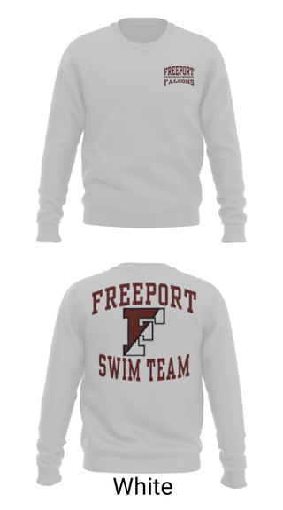 Crew Neck Sweatshirt, Freeport High School, Swimming, Teamtime, Team time, sublimation, custom sports apparel, team uniforms, spirit wear, spiritwear, sports uniforms, custom shirts, team store, custom team store, fundraiser sports, apparel fundraiser