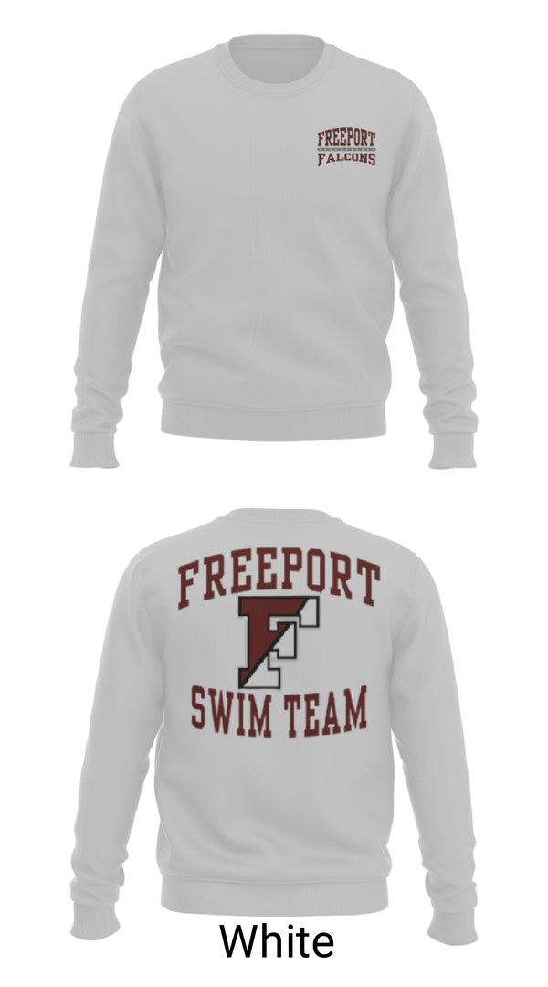 Crew Neck Sweatshirt, Freeport High School, Swimming, Teamtime, Team time, sublimation, custom sports apparel, team uniforms, spirit wear, spiritwear, sports uniforms, custom shirts, team store, custom team store, fundraiser sports, apparel fundraiser
