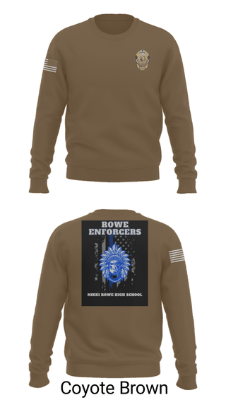 Crew Neck Sweatshirt, Rowe Enforcers, Police, Teamtime, Team time, sublimation, custom sports apparel, team uniforms, spirit wear, spiritwear, sports uniforms, custom shirts, team store, custom team store, fundraiser sports, apparel fundraiser