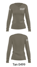 591st MP CO HQ PLT 10492449 Women's Long Sleeve V-neck Shirt - 38