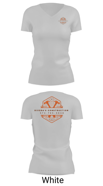 Rivera's Construction 31728609 Women's Short Sleeve V-neck Shirt - 7