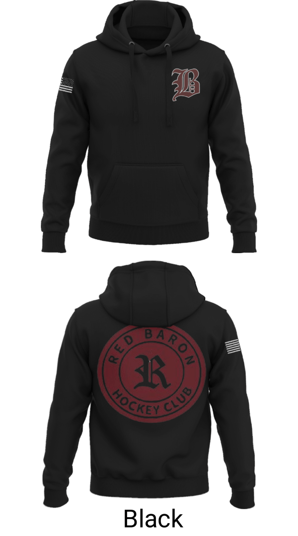 Hoodie, Red Baron Hockey Club, Ice Hockey, Teamtime, Team time, sublimation, custom sports apparel, team uniforms, spirit wear, spiritwear, sports uniforms, custom shirts, team store, custom team store, fundraiser sports, apparel fundraiser