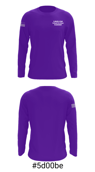 Catholic High School For Boys Basketball 92990024 Long Sleeve Performance Shirt - 18