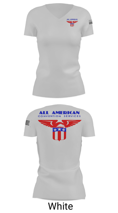 All American Convention Service 91940813 Women's Short Sleeve V-neck Shirt - 7
