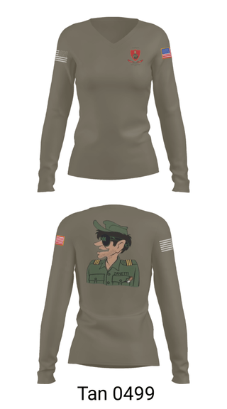 Women's Long Sleeve Vneck Shirt, , Army, Teamtime, Team time, sublimation, custom sports apparel, team uniforms, spirit wear, spiritwear, sports uniforms, custom shirts, team store, custom team store, fundraiser sports, apparel fundraiser