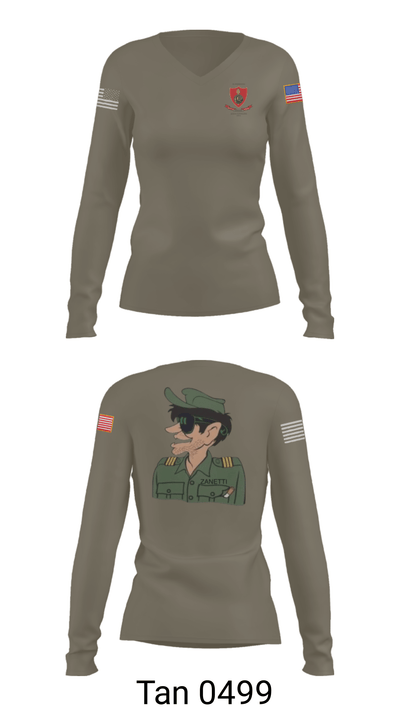 Legión Extranjera USA 37653528 Women's Long Sleeve V-neck Shirt - 39