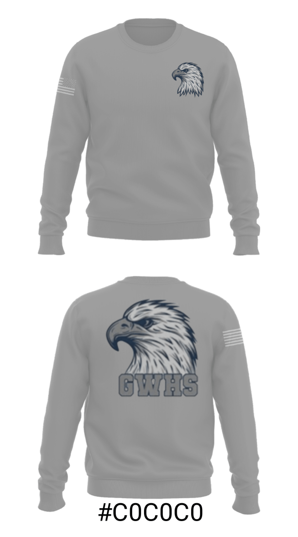 Crew Neck Sweatshirt, George Washington High School Basketball, Men's Basketball, Teamtime, Team time, sublimation, custom sports apparel, team uniforms, spirit wear, spiritwear, sports uniforms, custom shirts, team store, custom team store, fundraiser sports, apparel fundraiser