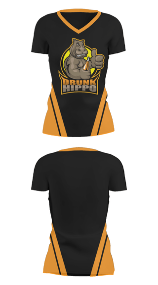 Women's Short Sleeve Vneck Shirt, Drunk Hippo Racing, , Teamtime, Team time, sublimation, custom sports apparel, team uniforms, spirit wear, spiritwear, sports uniforms, custom shirts, team store, custom team store, fundraiser sports, apparel fundraiser