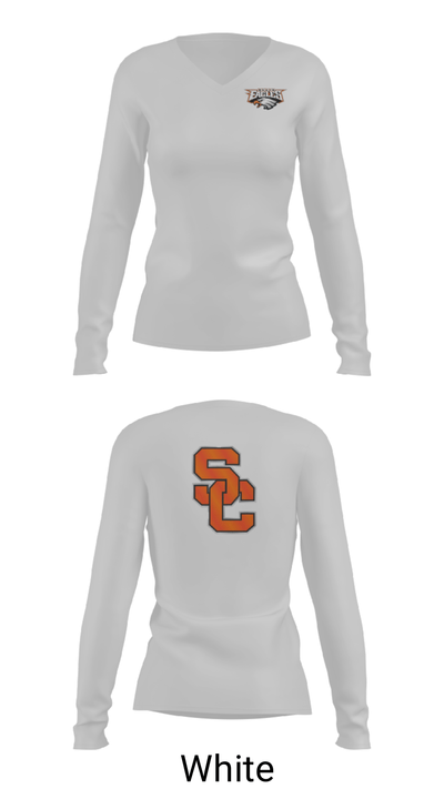 South Charleston High School Wrestling 65389463 Women's Long Sleeve V-neck Shirt - 6