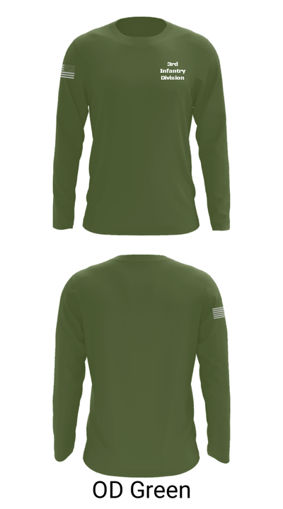 3rd Infantry Division 96922607 Long Sleeve Performance Shirt - 27