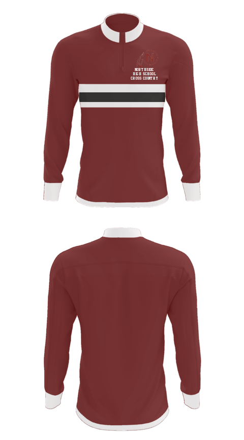 Quarter Zip Jacket, Northside High School Cross Country, Cross Country, Teamtime, Team time, sublimation, custom sports apparel, team uniforms, spirit wear, spiritwear, sports uniforms, custom shirts, team store, custom team store, fundraiser sports, apparel fundraiser