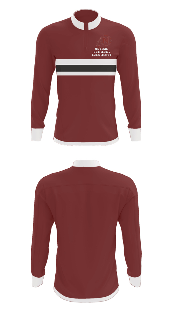 Quarter Zip Jacket, Northside High School Cross Country, Cross Country, Teamtime, Team time, sublimation, custom sports apparel, team uniforms, spirit wear, spiritwear, sports uniforms, custom shirts, team store, custom team store, fundraiser sports, apparel fundraiser