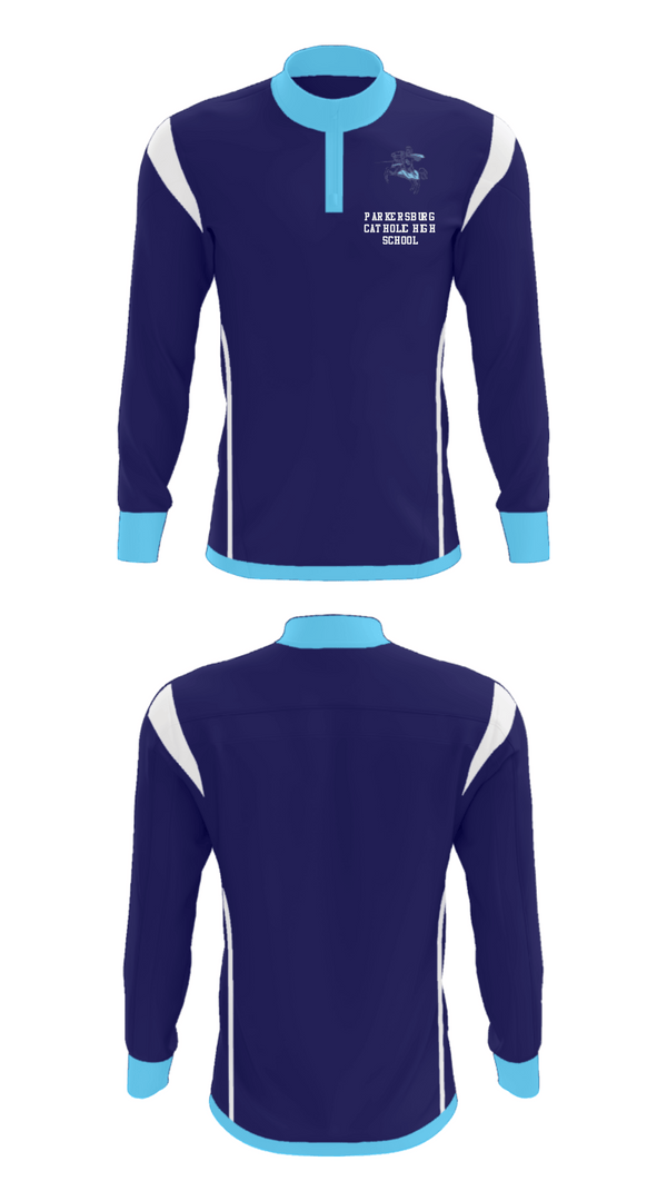 Quarter Zip Jacket, Parkersburg Catholic High School, Spirit Store, Teamtime, Team time, sublimation, custom sports apparel, team uniforms, spirit wear, spiritwear, sports uniforms, custom shirts, team store, custom team store, fundraiser sports, apparel fundraiser