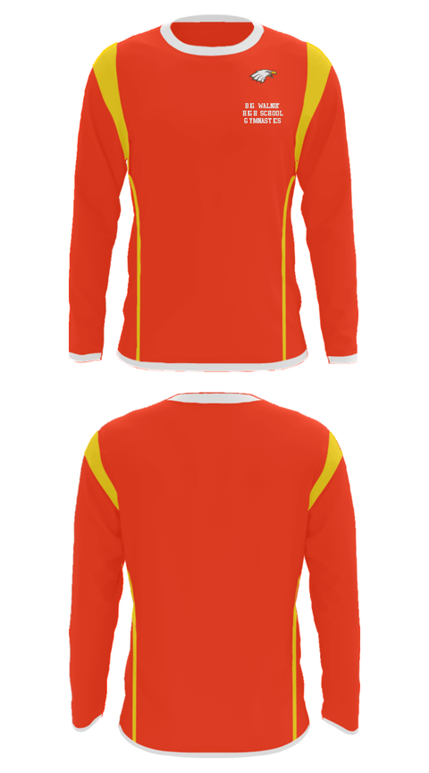 Long Sleeve Performance Shirt, Big Walnut High School Gymnastics, Spirit Store, Teamtime, Team time, sublimation, custom sports apparel, team uniforms, spirit wear, spiritwear, sports uniforms, custom shirts, team store, custom team store, fundraiser sports, apparel fundraiser