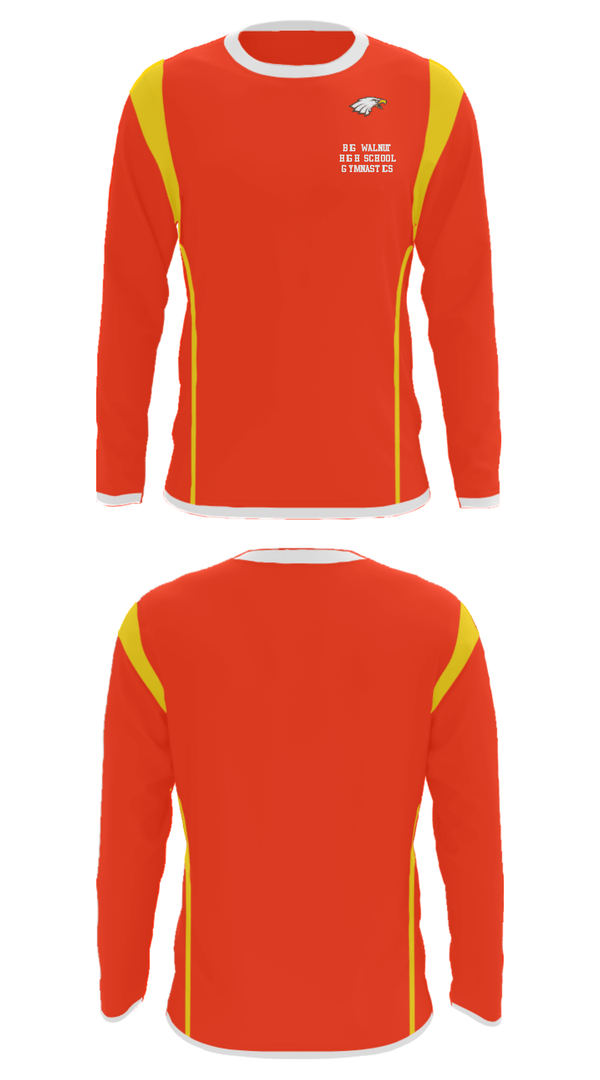 Long Sleeve Performance Shirt, Big Walnut High School Gymnastics, Spirit Store, Teamtime, Team time, sublimation, custom sports apparel, team uniforms, spirit wear, spiritwear, sports uniforms, custom shirts, team store, custom team store, fundraiser sports, apparel fundraiser