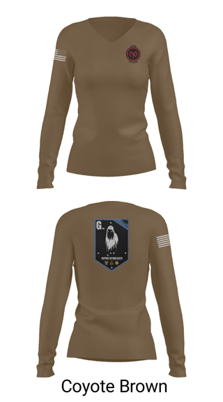 Women's Long Sleeve Vneck Shirt, , Army, Teamtime, Team time, sublimation, custom sports apparel, team uniforms, spirit wear, spiritwear, sports uniforms, custom shirts, team store, custom team store, fundraiser sports, apparel fundraiser