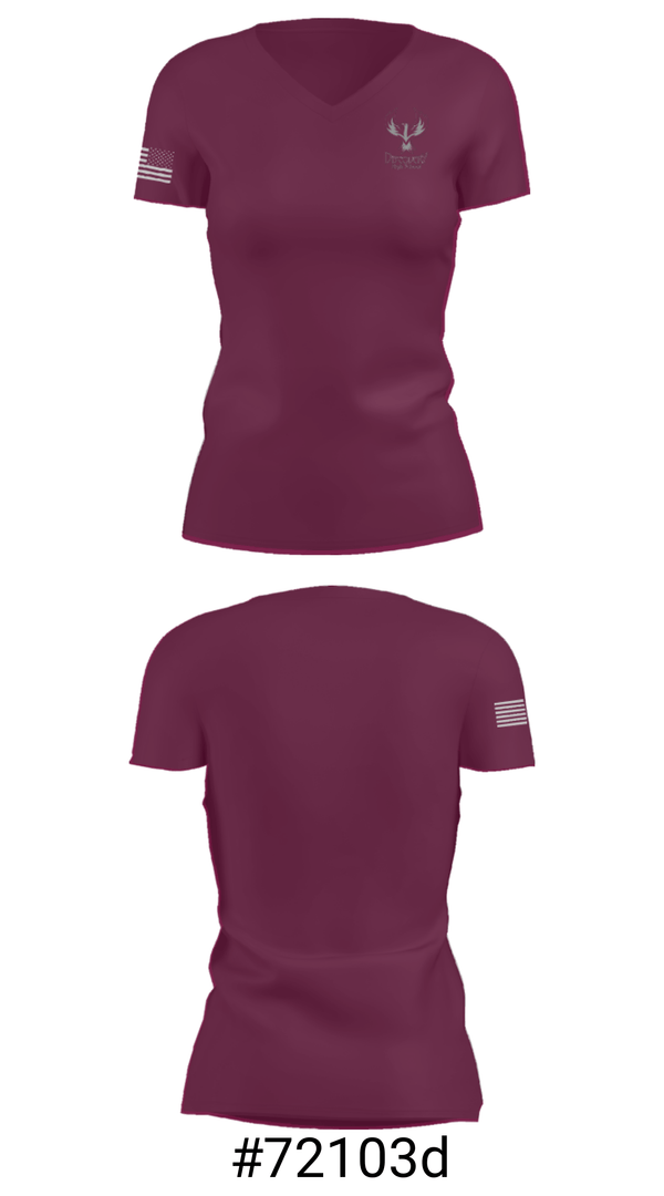 Women's Short Sleeve Vneck Shirt, Discovery High School, Spirit Store, Teamtime, Team time, sublimation, custom sports apparel, team uniforms, spirit wear, spiritwear, sports uniforms, custom shirts, team store, custom team store, fundraiser sports, apparel fundraiser