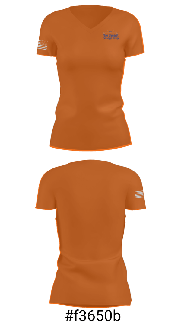 Women's Short Sleeve Vneck Shirt, Northeast College Preparatory Charter School, Spirit Store, Teamtime, Team time, sublimation, custom sports apparel, team uniforms, spirit wear, spiritwear, sports uniforms, custom shirts, team store, custom team store, fundraiser sports, apparel fundraiser