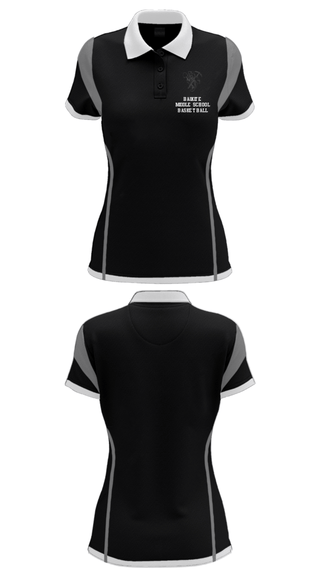 Women's Short Sleeve Performance Polo, Bauxite Middle School Basketball, Men's Basketball, Teamtime, Team time, sublimation, custom sports apparel, team uniforms, spirit wear, spiritwear, sports uniforms, custom shirts, team store, custom team store, fundraiser sports, apparel fundraiser