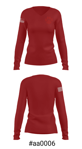 Women's Long Sleeve Vneck Shirt, Winfield Scott Elementary School, Spirit Store, Teamtime, Team time, sublimation, custom sports apparel, team uniforms, spirit wear, spiritwear, sports uniforms, custom shirts, team store, custom team store, fundraiser sports, apparel fundraiser