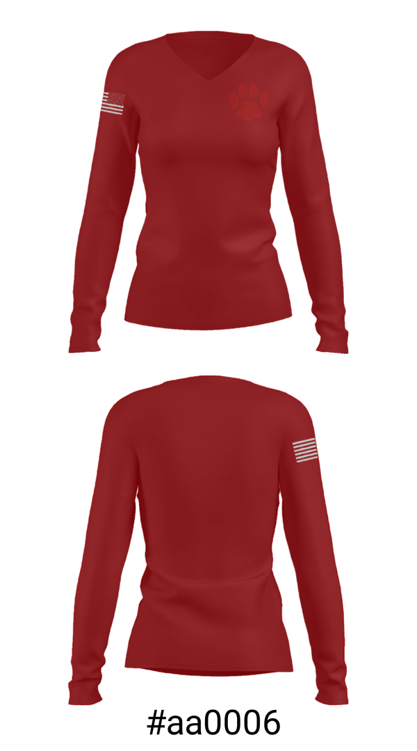 Women's Long Sleeve Vneck Shirt, Winfield Scott Elementary School, Spirit Store, Teamtime, Team time, sublimation, custom sports apparel, team uniforms, spirit wear, spiritwear, sports uniforms, custom shirts, team store, custom team store, fundraiser sports, apparel fundraiser