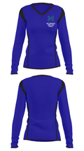 Mattanawcook Junior High School 18128146 Women's Long Sleeve V-neck Shirt - 33