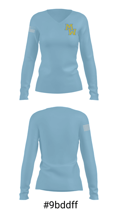 Maine West High School Wrestling 22362554 Women's Long Sleeve V-neck Shirt - 20