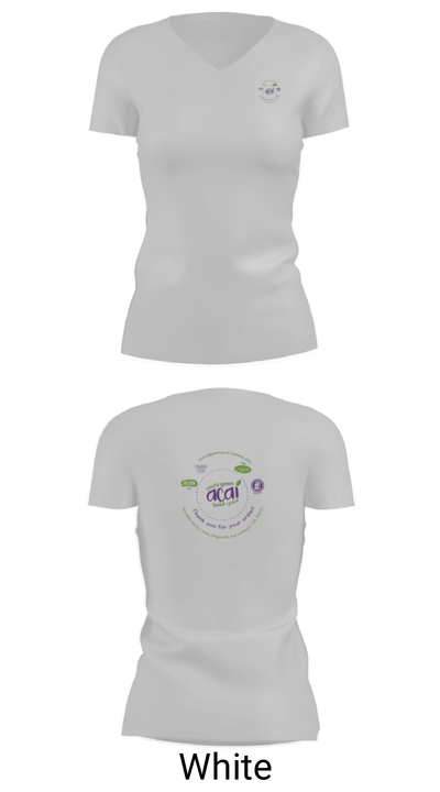 World green açaí bowl 42170125 Women's Short Sleeve V-neck Shirt - 7