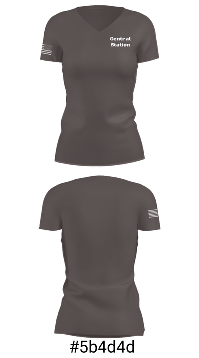 Central Station 93595769 Women's Short Sleeve V-neck Shirt - 4