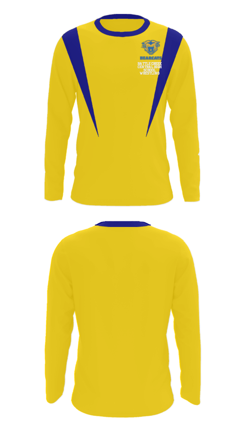 Long Sleeve Performance Shirt, Battle Creek Central High School Wrestling, Wrestling, Teamtime, Team time, sublimation, custom sports apparel, team uniforms, spirit wear, spiritwear, sports uniforms, custom shirts, team store, custom team store, fundraiser sports, apparel fundraiser