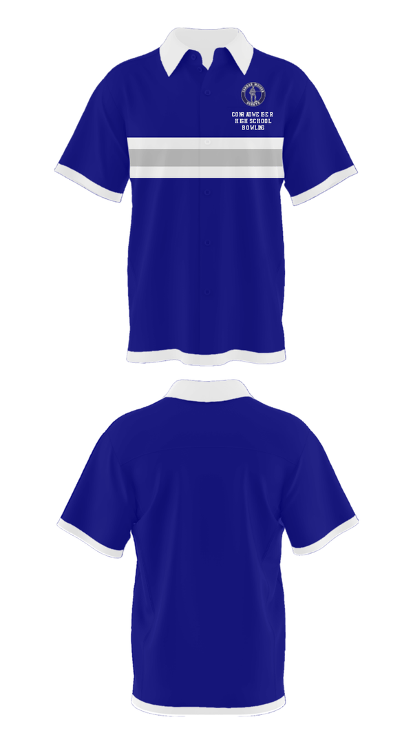 Short Sleeve Bowling Jersey, Conrad Weiser High School Bowling, Bowling, Teamtime, Team time, sublimation, custom sports apparel, team uniforms, spirit wear, spiritwear, sports uniforms, custom shirts, team store, custom team store, fundraiser sports, apparel fundraiser