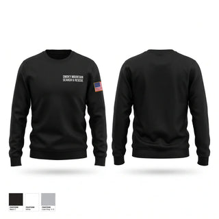 Crew Neck Sweatshirt, Smoky Mountain Search & Rescue, EMS/EMT, Teamtime, Team time, sublimation, custom sports apparel, team uniforms, spirit wear, spiritwear, sports uniforms, custom shirts, team store, custom team store, fundraiser sports, apparel fundraiser