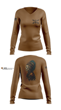 Azteca 73480590 Women's Long Sleeve V-neck Shirt - 1