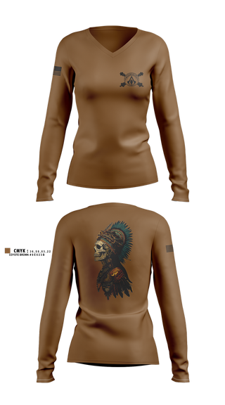 Womens Long Sleeve Vneck Shirt, Azteca, , Teamtime, Team time, sublimation, custom sports apparel, team uniforms, spirit wear, spiritwear, sports uniforms, custom shirts, team store, custom team store, fundraiser sports, apparel fundraiser