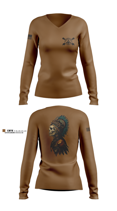 Womens Long Sleeve Vneck Shirt, Azteca, , Teamtime, Team time, sublimation, custom sports apparel, team uniforms, spirit wear, spiritwear, sports uniforms, custom shirts, team store, custom team store, fundraiser sports, apparel fundraiser