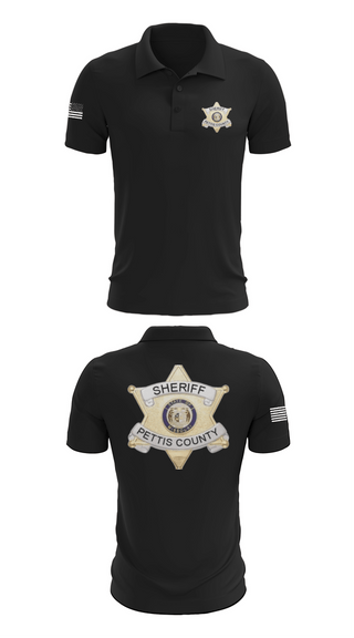 Short Sleeve Performance Polo, Pettis County Sherrifs Office, Police, Teamtime, Team time, sublimation, custom sports apparel, team uniforms, spirit wear, spiritwear, sports uniforms, custom shirts, team store, custom team store, fundraiser sports, apparel fundraiser