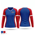 Apex baseball Women's Long Sleeve V-neck Shirt - 1