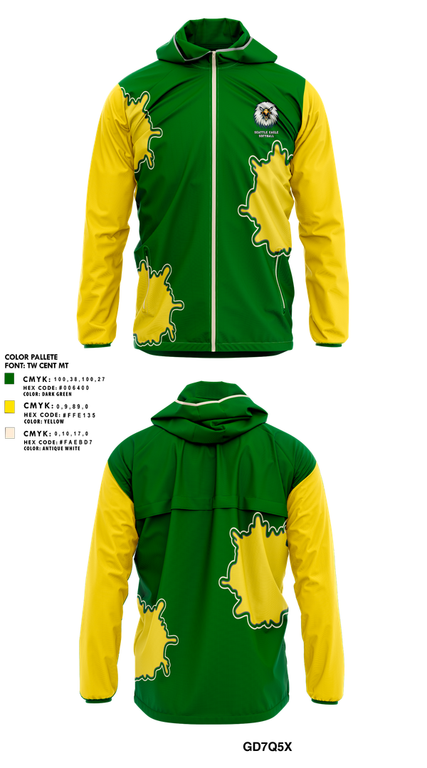 Windbreaker, Seattle Eagles, Softball, Teamtime, Team time, sublimation, custom sports apparel, team uniforms, spirit wear, spiritwear, sports uniforms, custom shirts, team store, custom team store, fundraiser sports, apparel fundraiser