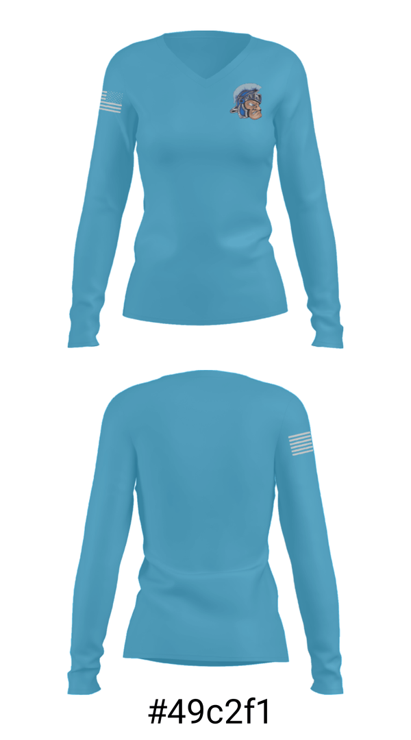 Women's Long Sleeve Vneck Shirt, Widefield High School Swimming, Swimming, Teamtime, Team time, sublimation, custom sports apparel, team uniforms, spirit wear, spiritwear, sports uniforms, custom shirts, team store, custom team store, fundraiser sports, apparel fundraiser