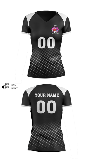 Womens Short Sleeve Vneck Shirt, LaCaze, Women's Volleyball, Teamtime, Team time, sublimation, custom sports apparel, team uniforms, spirit wear, spiritwear, sports uniforms, custom shirts, team store, custom team store, fundraiser sports, apparel fundraiser