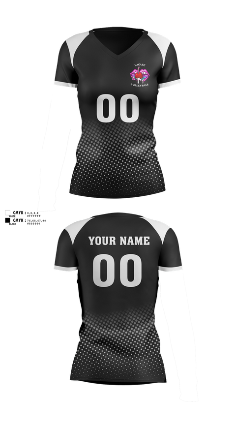 Womens Short Sleeve Vneck Shirt, LaCaze, Women's Volleyball, Teamtime, Team time, sublimation, custom sports apparel, team uniforms, spirit wear, spiritwear, sports uniforms, custom shirts, team store, custom team store, fundraiser sports, apparel fundraiser