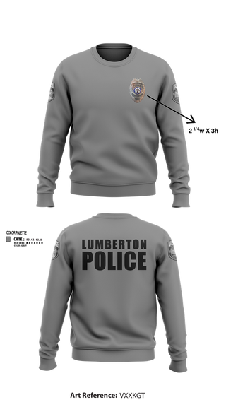 Crew Neck Sweatshirt, LUMBERTON POLICE, , Teamtime, Team time, sublimation, custom sports apparel, team uniforms, spirit wear, spiritwear, sports uniforms, custom shirts, team store, custom team store, fundraiser sports, apparel fundraiser