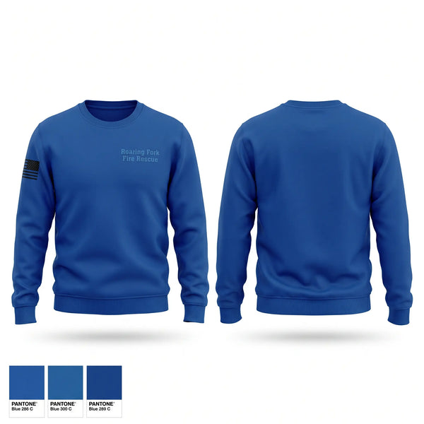 Crew Neck Sweatshirt, Roaring Fork Fire Rescue, Fire Department, Teamtime, Team time, sublimation, custom sports apparel, team uniforms, spirit wear, spiritwear, sports uniforms, custom shirts, team store, custom team store, fundraiser sports, apparel fundraiser
